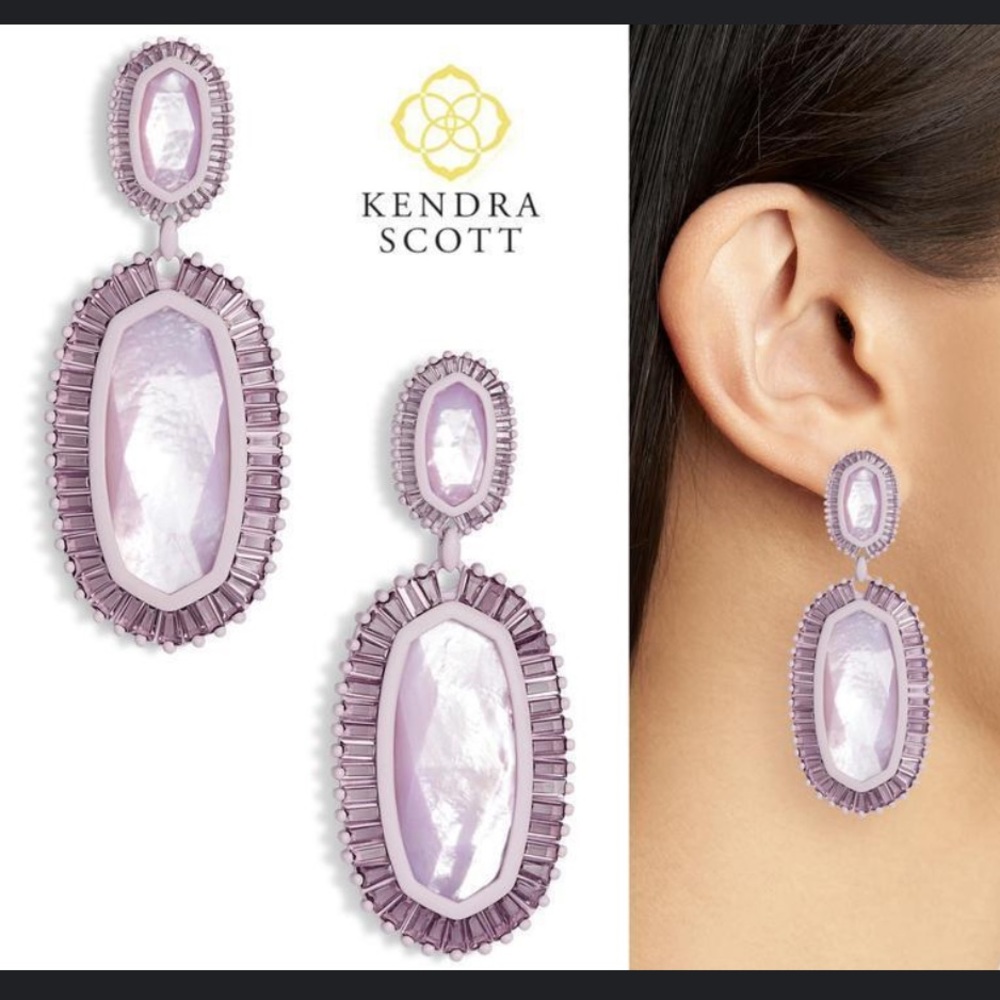 Kendra Scott Kaki Lilac/Lavender Drop & Dangle Earrings